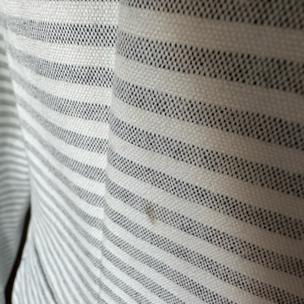 Merona Target Blazer Stripe Cotton Preppy Casual/Business Workwear White/Grey 14 - Picture 6 of 14